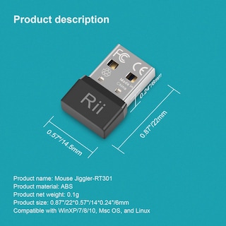 Foto 3 | Foto 3 | Mouse Jiggler Rii Mouse Mouse Mover Automático Usb Para Ordenador - Venta Internacional.