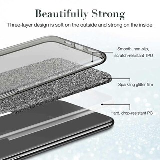 Foto 3 | Foto 3 | Funda Esr Glitter Brillos para iPhone 11 Pro color Negro