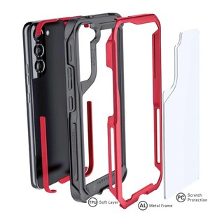 Foto 3 | Foto 3 | Funda Ghostek Atomic para Samsung S22 Plus Aluminio Transparente y Rojo