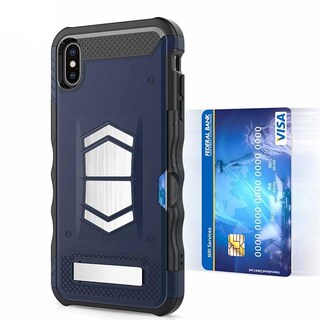 Foto 2 | Foto 2 | Funda Zizo Electro para iPhone XS Max color Azul con Mica Cristal