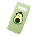 Funda Triche para Samsung Galaxy S10 Plus Diseño Aguacate Sombrero Liso 2 color Verde