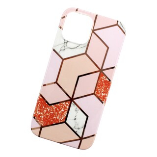 Foto 1 | Foto 1 | Funda Triche para Iphone 12 / Iphone 12 Pro Diseño Mármol Geométrica 2 color Rosa