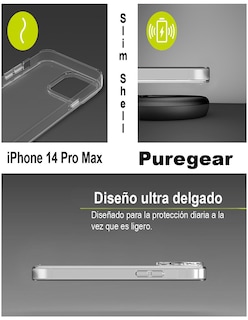Foto 5 | Foto 5 | Funda para iPhone 14 Pro Max PureGear Slim Shell color Transparente Ligera