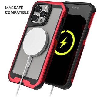 Foto 4 | Foto 4 | Funda Ghostek Atomic Para iPhone 14 Pro Aluminio Transparente/ Rojo Magsafe