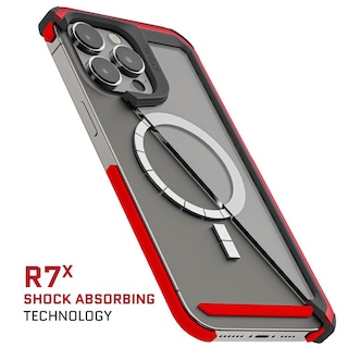 Foto 7 | Foto 7 | Funda Ghostek Atomic Para iPhone 14 Pro Aluminio Transparente/ Rojo Magsafe