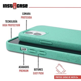 Foto 2 | Foto 2 | Funda InstaCase para iPhone 12 color Azul Menta