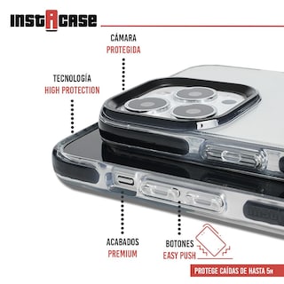 Foto 2 | Foto 2 | Funda Instacase Para IPhone 14 Pro a Prueba de Golpes color Negro