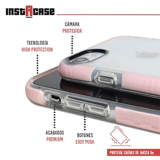 Foto 2 | Foto 2 | Funda InstaCase color Rosa para iPhone 7 a Prueba de Golpes