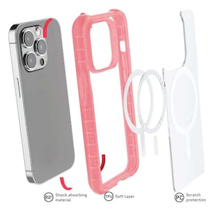 Foto 3 | Foto 3 | Funda Ghostek para Iphone 14 Pro Rosa Transparente Magsafe
