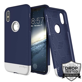 Foto 3 | Foto 3 | Funda Prodigee Fit para iPhone X y Xs color Azul con Plateado