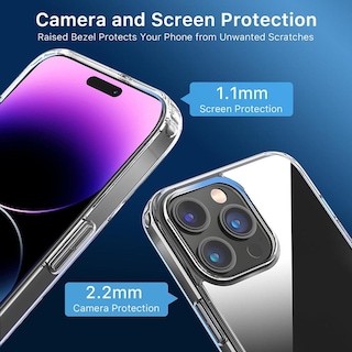 Foto 7 | Foto 7 | Funda Mybat Gummy para iPhone 14 Pro Max Transparente