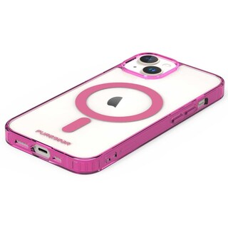 Foto 6 | Foto 6 | Funda Puregear Slimshell Magsafe para iPhone 14 Plus Rosa Transparente