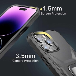 Foto 7 | Foto 7 | Funda Mybat Stealth para iPhone 14 Pro Negra