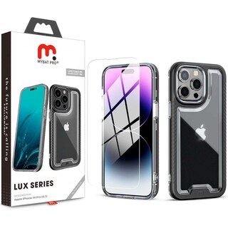 Foto 2 | Foto 2 | Funda Mybat Lux para iPhone Pro color Negro con Mica de Cristal