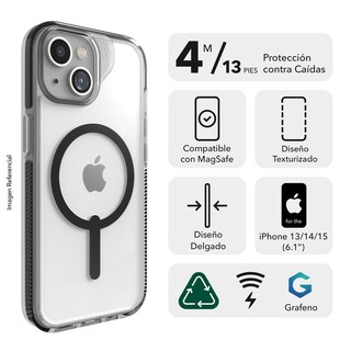 Foto 2 | Foto 2 | Funda Zagg color Transparente para iPhone 14/15