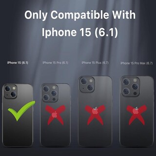 Foto 3 | Foto 3 | Funda + Mica Protectora Mybat Maverick Magsafe Clip para Iphone 15 Negra