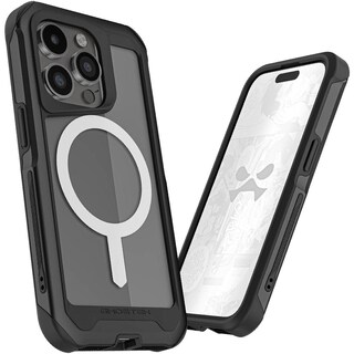 Foto 1 | Foto 1 | Funda Ghostek Atomic para IPhone 15 Pro Aluminio Negra Transp Magsafe