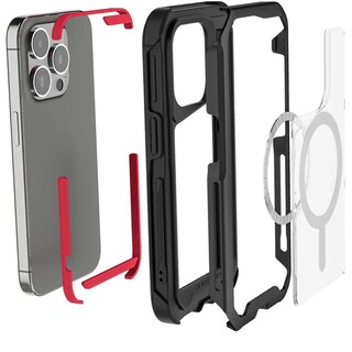 Foto 3 | Foto 3 | Funda Ghostek Atomic para IPhone 15 Pro Aluminio Negra Transp Magsafe