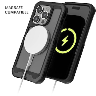 Foto 5 | Foto 5 | Funda Ghostek Atomic para IPhone 15 Pro Aluminio Negra Transp Magsafe