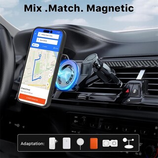 Foto 7 | Foto 7 | Funda Mybat con Magsafe color Negro para iPhone 15 Pro