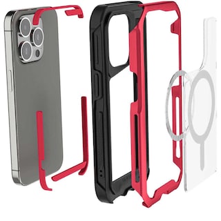Foto 3 | Foto 3 | Funda Ghostek Atomic para iPhone 15 Pro Max Aluminio Roja Magsafe