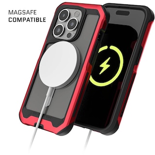 Foto 7 | Foto 7 | Funda Ghostek Atomic para iPhone 15 Pro Max Aluminio Roja Magsafe