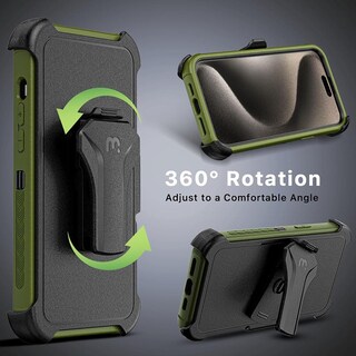 Foto 7 | Foto 7 | Funda Mybat con Magsafe color Verde para iPhone 15 Pro Max