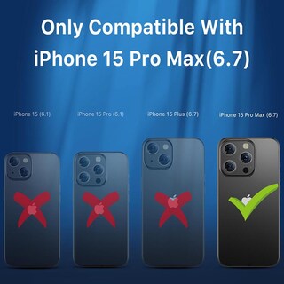 Foto 4 | Foto 4 | Funda Mybat con Magsafe color Azul para iPhone 15 Pro Max