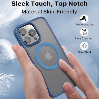 Foto 8 | Foto 8 | Funda Mybat con Magsafe color Azul para iPhone 15 Pro Max