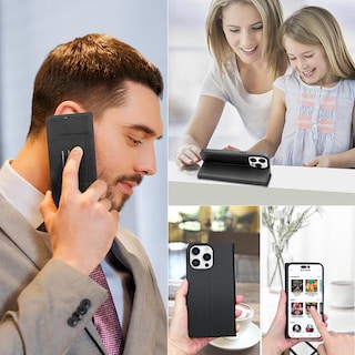Foto 7 | Foto 7 | Funda Mybat Cartera para iPhone 15 Pro Negra Executive Wallet