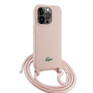 Foto 2 | Foto 2 | Case Lacoste Cross Body Silicon Logo Classic Rosa Para Iphone 15 Promax