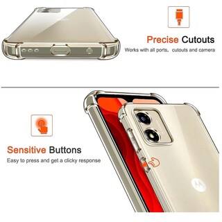 Foto 3 | Foto 3 | Funda De Teléfono Tpu De Gel Transparente Para Motorola E13 - Venta Internacional.
