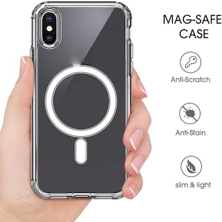 Foto 2 | Foto 2 | Funda de Carga Magnética Transparente para IPhone Xs Max - Venta Internacional
