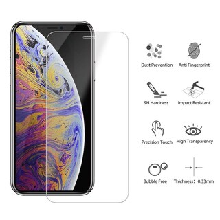 Foto 5 | Foto 5 | Funda con Lámina De Mica De Cristal Para iPhone Xs, Transparente - Venta Internacional