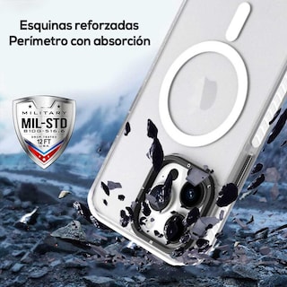 Foto 4 | Foto 4 | Funda Tekku Matte Color Para Iphone 15 Plus Trans Blanco Compatible Con Magsafe