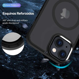 Foto 3 | Foto 3 | Funda Tekku Matte Style Para Iphone 15 Plus Trans Negra Compatible Con Magsafe