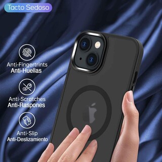 Foto 4 | Foto 4 | Funda Tekku Matte Style Para Iphone 15 Plus Trans Negra Compatible Con Magsafe