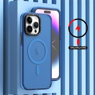 Foto 4 | Foto 4 | Funda Tekku Matte Color Para Iphone 15 Trans Azul Compatible Con Magsafe