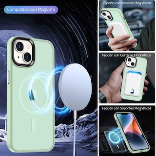 Foto 3 | Foto 3 | Funda Tekku Matte Style Para Iphone 15 Trans Verde Compatible Con Magsafe