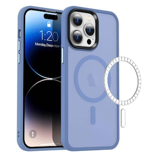 Foto 7 | Foto 7 | Funda Tekku Matte Style Para Iphone 15 Pro Max Trans Azul Compatible Con Magsafe