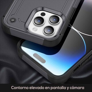 Foto 6 | Foto 6 | Funda Tekku Tough Cover Para Iphone 15 Pro Max Negra