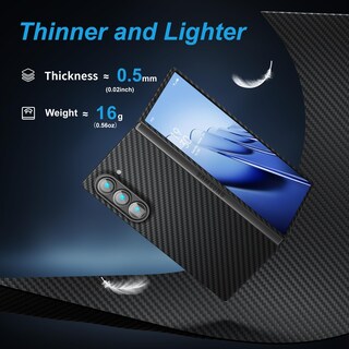 Foto 3 | Foto 3 | Funda de Fibra de Aramida Auténtica para Samsung Galaxy Z Fold 6 - Venta Internacional