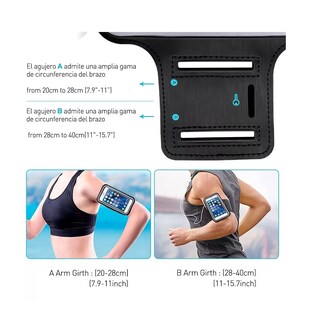 Foto 2 | Foto 2 | Brazalete para Teléfono Correr Eo Safe Imports Esi-14731 Negro