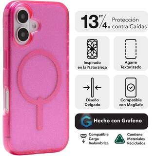 Foto 2 | Foto 2 | Funda Zagg Milan Snap Glitter Para Iphone 16 Plus
