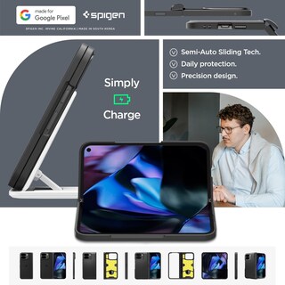 Foto 7 | Foto 7 | Funda Spigen Slim Armor Pro Para Pixel 9 Pro Fold Negra - Venta Internacional.
