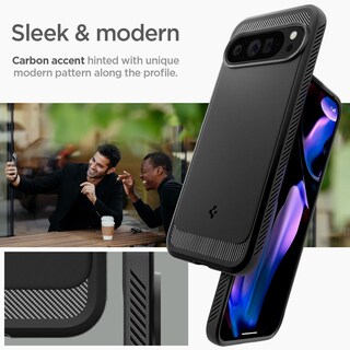 Foto 3 | Foto 3 | Funda Spigen Rugged Armor Para Pixel 9 Pro Xl (2024), Color Negro - Venta Internacional.