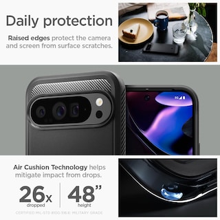 Foto 4 | Foto 4 | Funda Spigen Rugged Armor Para Pixel 9 Pro Xl (2024), Color Negro - Venta Internacional.