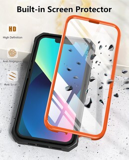 Foto 3 | Foto 3 | Funda De Teléfono Soios Para Iphone 13/14 De 6.1 Pulgadas Con Soporte Naranja - Venta Internacional.