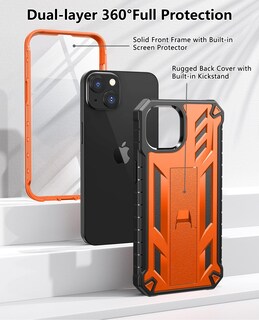 Foto 5 | Foto 5 | Funda De Teléfono Soios Para Iphone 13/14 De 6.1 Pulgadas Con Soporte Naranja - Venta Internacional.