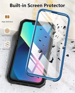 Foto 5 | Foto 5 | Funda De Teléfono Soios Para Iphone 13-14 Con Soporte Integrado, Color Azul - Venta Internacional.